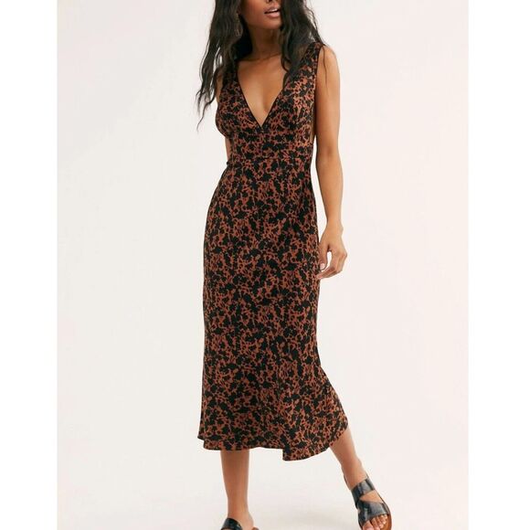 Free People Ohh La La Midi Dress Floral Formal Wedding Size 4 - Picture 1 of 10